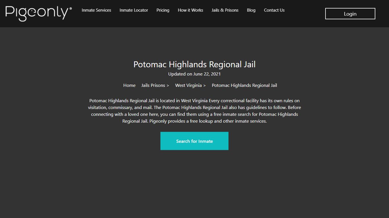 Potomac Highlands Regional Jail Inmate Search | West Virginia